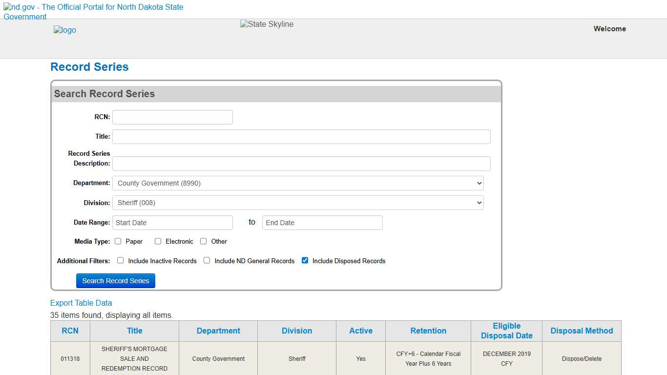 Records Management - Record Series